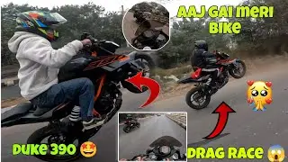 🥶 My Duke 390 in Willys ❄️ | Duke 390 vs RC 390 🚀 CRAZY Drag Race 🤩🔥