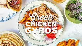 Delicious Homemade Greek Chicken Gyro | Supergolden Bakes
