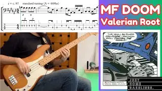 MF DOOM sampled a DEEP bass cut for this one! | MF DOOM - Valerian Root (Bass Cover + Tabs)