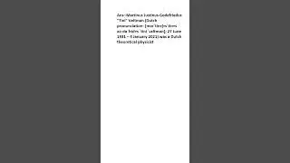 What is Martinus J. G. Veltman?
