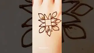 Square Floral Mehndi Design 🌸 | Easy & Simple Trick4 Side Flower Mehndi 🌼 | Beginner Friendly Design