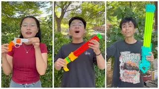 Water Gun Battle ( part2 ) Noob 🤪 vs Pro 😎 vs Hacker 🔥 by Su Hao #shorts