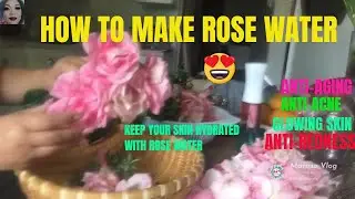 THE EASY WAY ON HOW TO MAKE ROSE WATER (Harvest Roses, Lavender, Rosemary, Mint from my Garden)