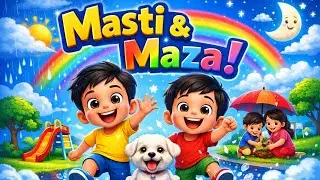 Best Hindi Cartoon Rhyme 2026 ⭐ | Masti, Rain, Rainbow & Fun 🎵