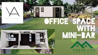 A Compact office space with mini bar | spacious design | elegant interior design