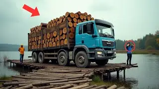 Full Video: 20 Days of Huge Timber Transport Trucks and Incidents