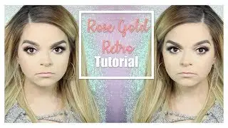 Stila Magnificent Metals ROSE GOLD RETRO | GLITTER eyeshadow tutorial  |ashlarayyy