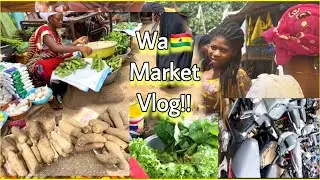 WA Market day food shopping//market vlog:northern Ghana 🇬🇭#markets#livinginghana#upperwest #3ksubs