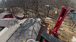 ROOT SYSTEM FAILURE!! TREE REMOVAL FROM HOUSE USING CMC 72HD ARBOR PRO AND CLIMBER! (PART 3 OF 6)
