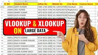 How To Apply VLOOKUP and XLOOKUP Formula on Large Data in Excel [हिंदी में]