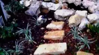 FRONT YARD POND WITH STATUE AND WATERFALLS