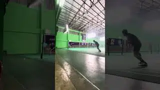 Overhand Forehand Center Practicing.