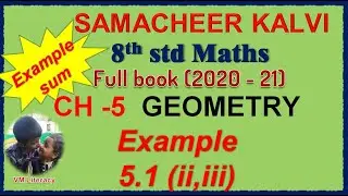 TN 8th maths full book / Geometry / Example  5.1 ( ii ,iii) / samacheer kalvi 2020-21