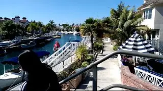 Walking tour of Naples Canal in the Belmont Shore area of Long Beach California