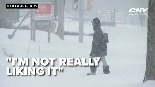 Central New Yorkers react to early wintry blast as temps drop below freezing