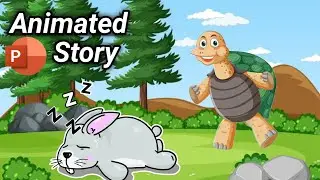 The Hare and The Tortoise | How to make animated story on PowerPoint | PowerPoint animation
