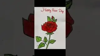 Happy Rose Day Art#shorts#trendingshorts#viral#drawing#diy#valentinesday#special#craft#ytshorts