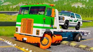 Trucks vs Speed Bumps SPECIAL #5 | BeamNG Drive - Long Video | BeamNG AMG #trucks #speedbumps