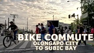 BIKE COMMUTE IN OLONGAPO CITY POINT OF VIEW [4K]  STA RITA ROAD TO SUBIC BAY MANILA AVENUE