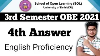 DU SOL 3rd Semester OBE English Proficiency Answer 4th 2021