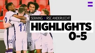 HIGHLIGHTS: Seraing - RSC Anderlecht | 2021-2022 | Five goals and a clean sheet.