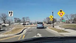 Hammond, Indiana:  Driving street view from downtown Hammond to Aunt Joan's  on Grover Street. 2022
