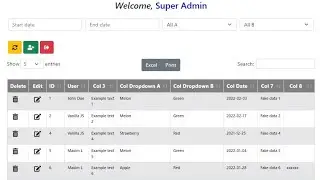 Apps Script - Login Form V.6.5x | POPUP CRUD | Datatables | Reset | Range Filters - Add More Column