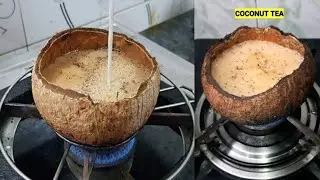 coconut shell tea🤯 #ytshorts #shorts