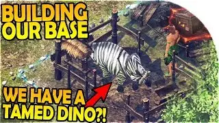 BASE BUILDING and WE HAVE A TAMED DINO?! - Durango Wildlands Gameplay Part 2 - Android iOS