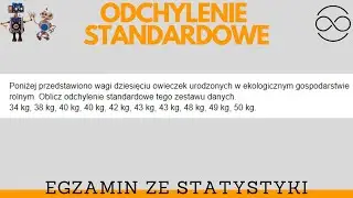 Oblicz odchylenie standardowe tego zestawu danych. 1