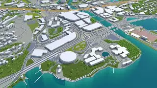 Baerum Sandvika city Norway 3d model 10km
