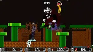 rivals of aether: MX vs gigachad vs chara vs ronald mcdonald (expert mode & boss mode)
