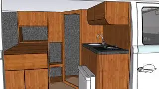 Kit de M&oacute;veis para Kombi (Cozinha, Banheiro, Arm&aacute;rio)e Mesa embutida dobr&aacute;vel