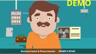 Electrician Animated Spokesperson HD Video Ad - ebay store