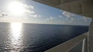 Utopia of the Seas Port side view off Balcony
