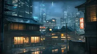 lofi Blue Hour Cityscape 🌃 | Rainy Chill Beats for Deep Work (LIVE)