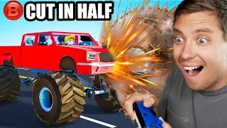 Разрезание машин пополам в Roblox