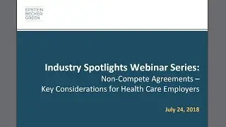 Non-Compete Agreements: Key Considerations for Health Care Employers