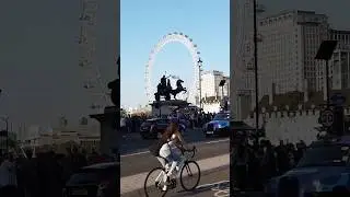 London Eye by River Thames in London, UK, #uk #shorts