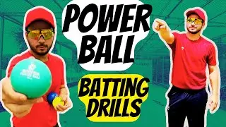 Cricket batting drills with OMTEX POWER BALL  || IPL Players doing the same drill With Power ball