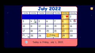 Starfall Calendar July 2022.