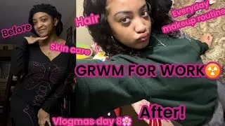 GRWM FOR WORK AS A NEW GRAD RAD TECH🦴🌸 #vlogmas2025 #grwmforwork #radtech #grwm #adventcalendar
