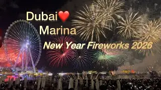I will show you, Dubai Marina New Year Celebration 🎆❤️&zwj;🔥#dubai#dubaifireworks 