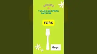 Dinning Room Vocabulary For Kids | Kosa Kata Benda Di Ruang Makan Untuk Paud/TK #englishforkids