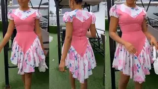 How to Draft this Simple dress with a V Shaped ruffle Skirt.