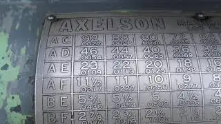 Axelson lathe patent numbers, and a nice curve