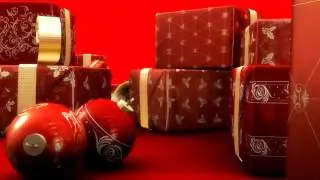 3D product animation of X'mas gift boxes