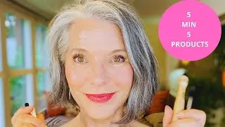 5 PRODUCTS IN UNDER 5 MINUTES MAKEUP CHALLENGE | REAL TIME | 50 PLUS EASY BEAUTY