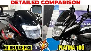 New Hero HF Deluxe Pro Vs Bajaj Platina 100 Fi Comparison🥳| Autotechinfo 