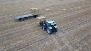 Stroh Ballen Laden 2021 | Deutz-Fahr